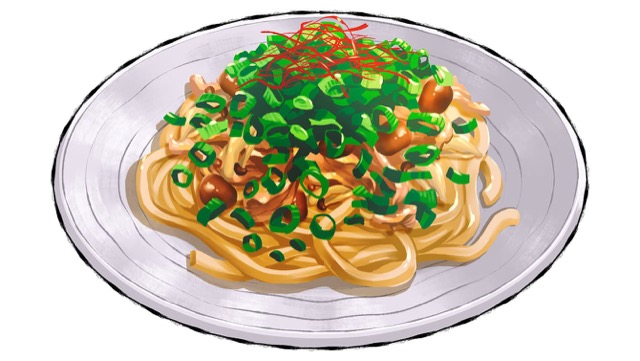 ニンニク香るたっぷり青ネギの焼きうどんのレシピ