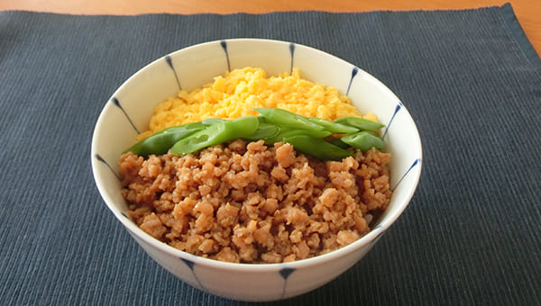 そぼろ丼のレシピ